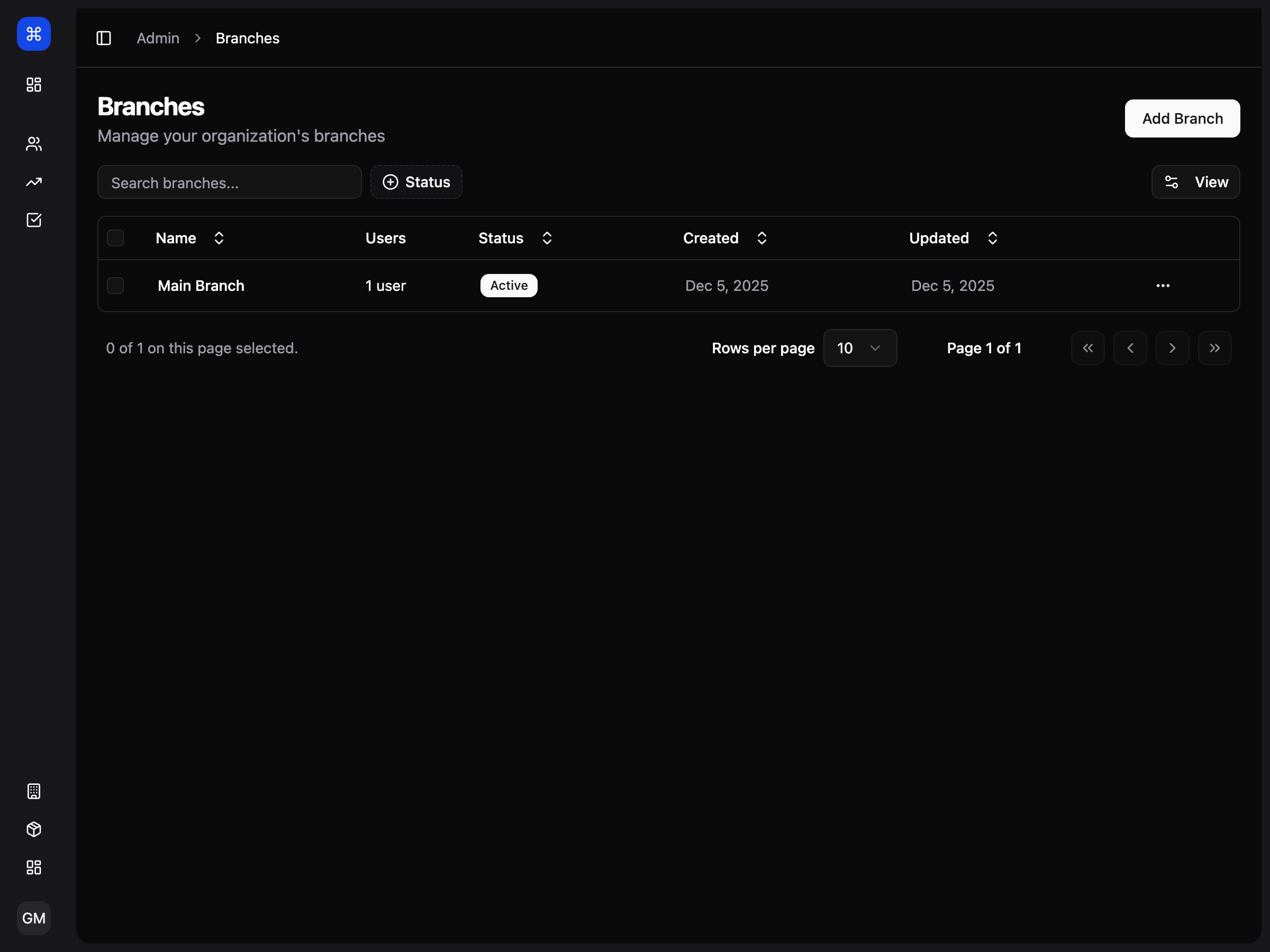 Multi-Branch Support screenshot